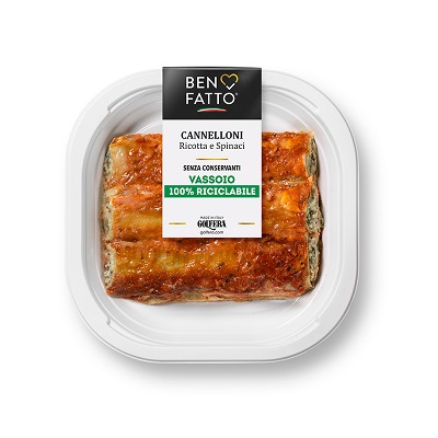 Cannelloni with ricotta and spinaches preservatives-free Golfera Benfatto 250g